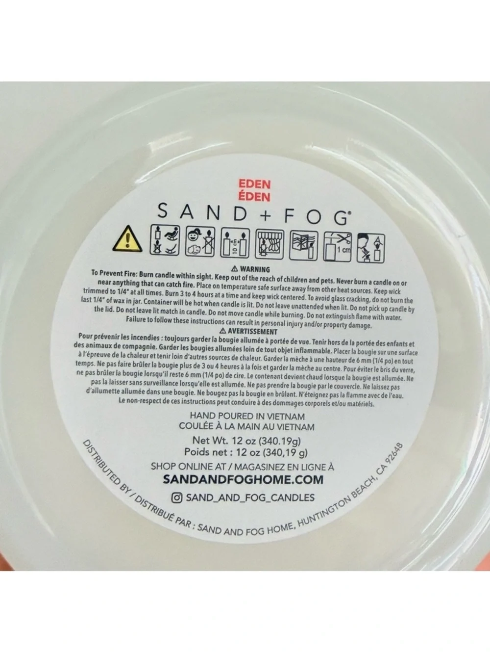 Sand + Fog EDEN Natural Wax Blend 12 oz. Scented Candle